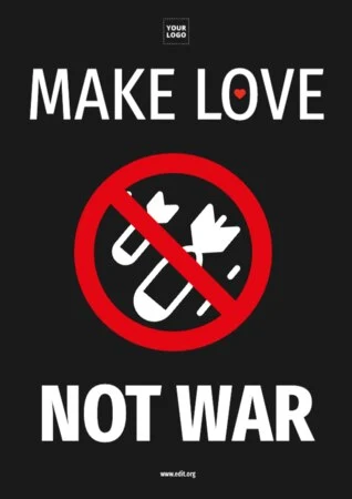Editar um cartaz de não à guerra
