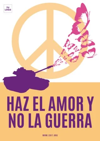 Editar un cartel de no a la guerra
