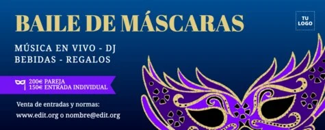Edita una invitación de Masquerade
