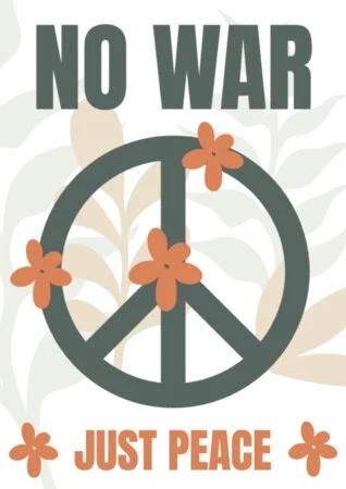 Editar um cartaz de não à guerra