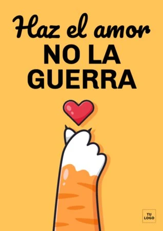 Editar un cartel de no a la guerra