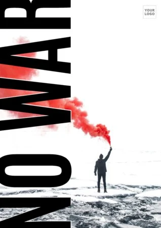 Editar um cartaz de não à guerra