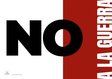 Editar un cartel de no a la guerra