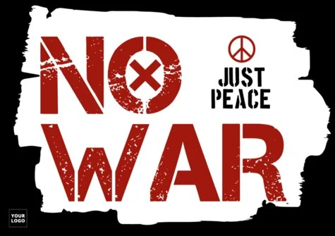 Editar um cartaz de não à guerra