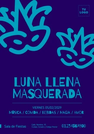 Edita una invitación de Masquerade