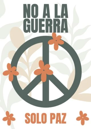 Editar un cartel de no a la guerra