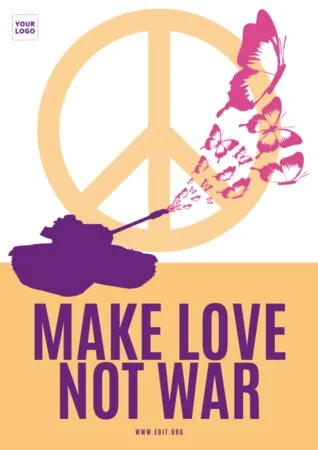 Editar um cartaz de não à guerra