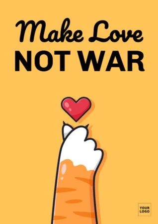 Editar um cartaz de não à guerra