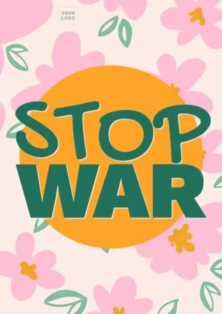 Editar um cartaz de não à guerra