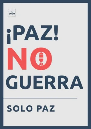 Editar un cartel de no a la guerra