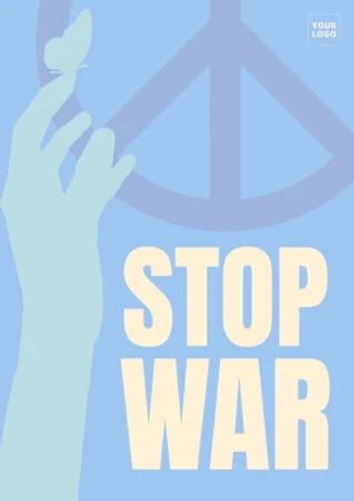 Editar um cartaz de não à guerra