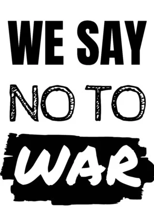 Modifica una locandina “No alla guerra”