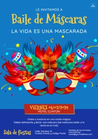 Edita una invitación de Masquerade