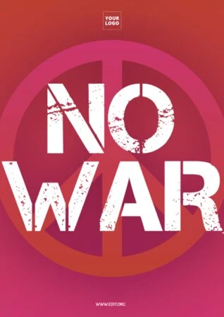Editar um cartaz de não à guerra