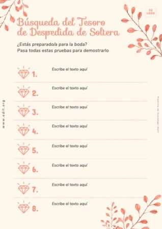 Edita una invitación de despedida de soltera