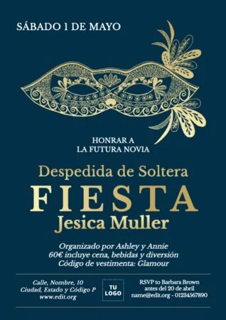 Edita una invitación de Masquerade