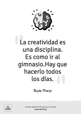 Edita un flyer sobre Creatividad