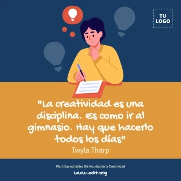 Edita un flyer sobre Creatividad