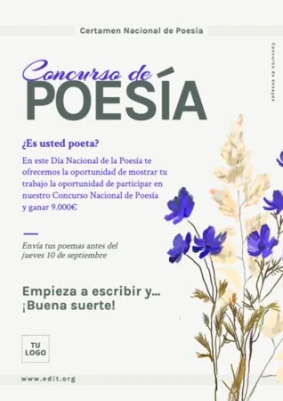 Edita un diseño del Día de la Poesía
