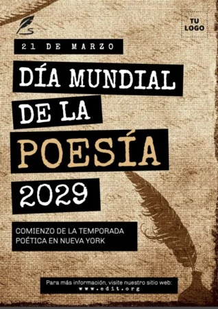 Edita un diseño del Día de la Poesía