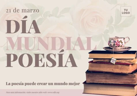 Edita un diseño del Día de la Poesía