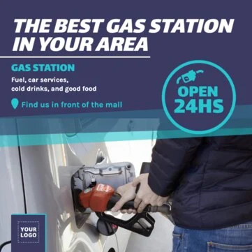 Bearbeite eine Vorlage für Tankstellen