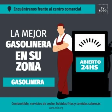Edita una plantilla para gasolineras