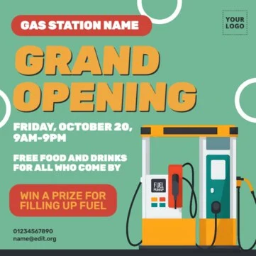 Bearbeite eine Vorlage für Tankstellen