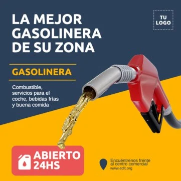 Edita una plantilla para gasolineras