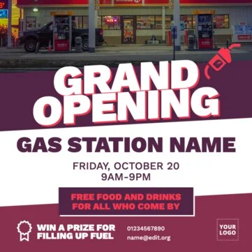 Edit a gas station template