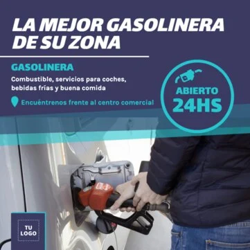 Edita una plantilla para gasolineras