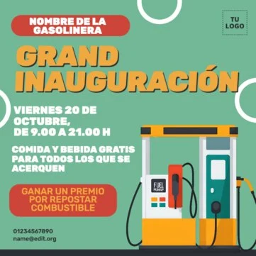 Edita una plantilla para gasolineras