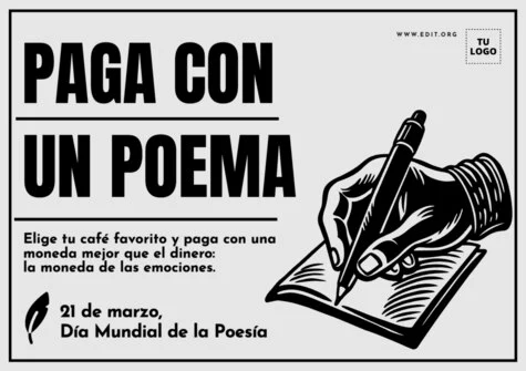 Edita un diseño del Día de la Poesía