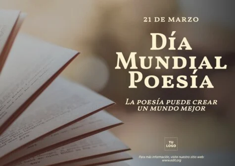 Edita un diseño del Día de la Poesía