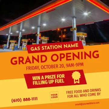 Bearbeite eine Vorlage für Tankstellen