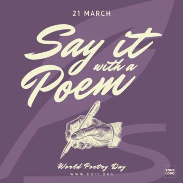 Edit a Poetry Day design