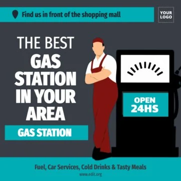 Bearbeite eine Vorlage für Tankstellen