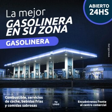 Edita una plantilla para gasolineras