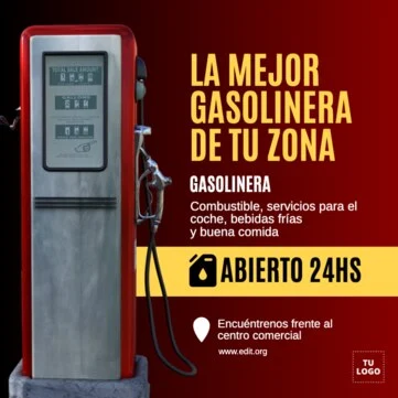 Edita una plantilla para gasolineras