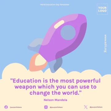 Edit an Education Day flyer