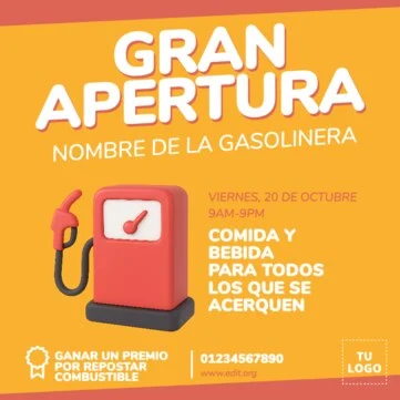 Edita una plantilla para gasolineras