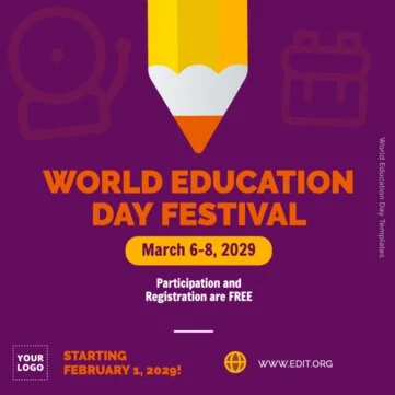 Edit an Education Day flyer