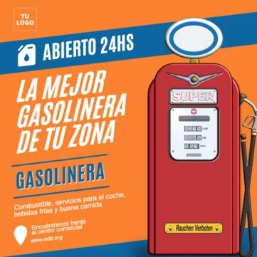 Edita una plantilla para gasolineras