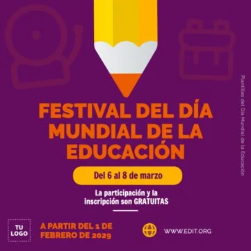 Edita flyers del Día de la Educación