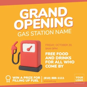 Bearbeite eine Vorlage für Tankstellen