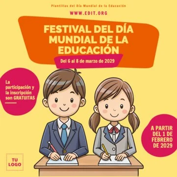 Edita flyers del Día de la Educación