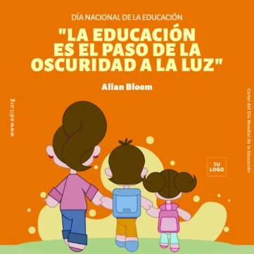 Edita flyers del Día de la Educación