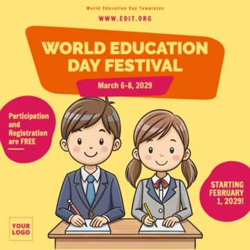 Edit an Education Day flyer
