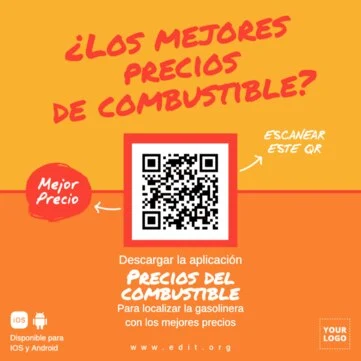 Edita una plantilla para gasolineras