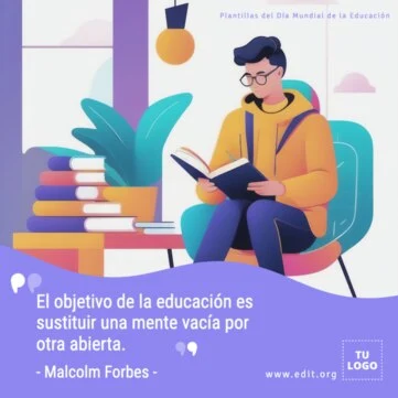 Edita flyers del Día de la Educación